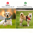 thumbnail image 4 of SENHAWK Paw Print AirTag Dog Collar Holder, Lightweight Silicone Dual Ear Anti-Lost Shockproof Waterproof Case, Multiple Colors, Compatible with Apple AirTag, GPS Tracker Cover for Pet Cat Backpack, 4 of 9
