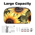thumbnail image 3 of Sunflower Digital Pouch with Oxford Fabric, Waterproof, Size 5.9x9.44x3.14 in, Cord Organizer, Charger Organizer, Bag Cable Organizer, Electronic Travel Case Organizer, 3 of 6