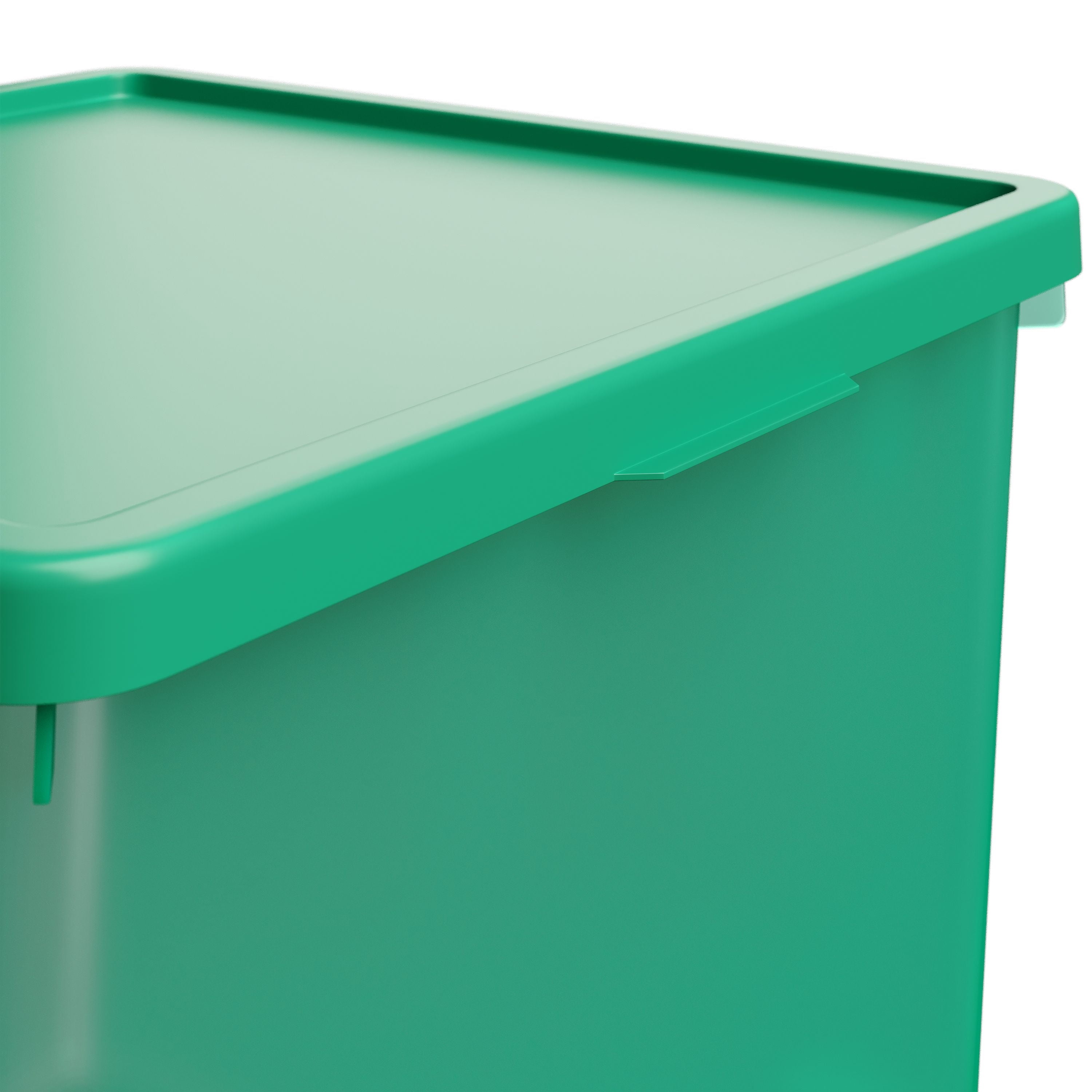 Mainstays Kids Large Green Plastic Storage Bin with Lid