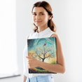 thumbnail image 5 of Haosy Hardcover 3 Ring Binder 1.5 Inch Ring Decorative Binder Organizer for Home School Office, Whimsical Tree with Swirling Branches, 5 of 10