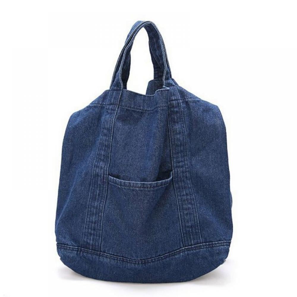 Women Casual Canvas Denim Tote Large 