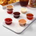 thumbnail image 3 of 50Pcs Portion Cups with Lids, 5oz BPA-free Clear Disposable Plastic Cups for Souffle, Jello, Meal Prep, Portion Control, Salad Dressing, Slime, Condiment Container, 3 of 6