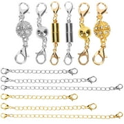 MURDOFFIU Jewelry Magnetic Buckle Necklace Extender Silver Clasps Necklaces Extenders and Closures Gold