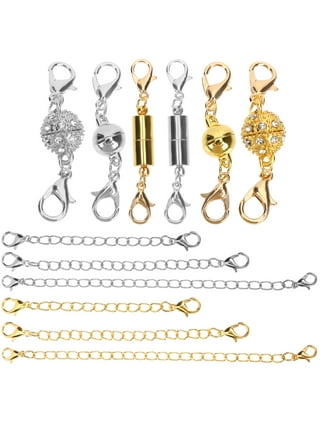 Jinyi Magnetic Lobster Clasp, Fashionable Ornamental Magnetic Necklace Clasp  Extender, Use For Increasing The Length Of Your Favorite Necklaces(4pcs 