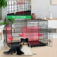 thumbnail image 2 of Medium Dog Crate Dog Kennel Indoor/Outdoor Dog Cage, 36 inch Metal Pet Crate with Plastic Tray and Handle and Double-Door Folding Puppy Crate for Small Medium Dogs, Black, 2 of 10