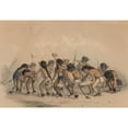 thumbnail image 2 of George Catlin 24x18 Black Ornate Framed Double Matted Museum Art Print Titled: Buffalo Dance, 2 of 5