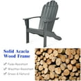 thumbnail image 5 of Costway Outdoor Adirondack Chair Accent Chair Solid Wood sturdy Patio Garden Deck Furniture Gray, 5 of 9