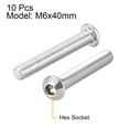 thumbnail image 2 of Unique Bargains Vis de Machine M6x40mm Tête Ronde Vis en Acier Inoxydable 304 Boulons 10 Pcs, 2 of 3