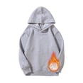 thumbnail image 4 of SHTXOZHI Warm Hooded Sweatshirt for Kids Girls Long Sleeve Solid Color Pullover Casual Outdoor Winter Tops with Pocket, 4 of 8