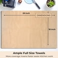 thumbnail image 3 of Highly Absorbent Cotton Dish Towels for Drying - Set of 6 Beige Kitchen Towels - 18"X28" Lint Free Waffle Weave Cloth Linen Hand Bathroom Bulk Dishtowels, 3 of 3
