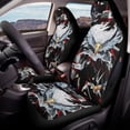 thumbnail image 4 of Uourmeti Polyester Fabric Vehicle Seat Covers for Auto, Interior Decor Elastic Car Seat Covers, Patriotic Bald Eagle Print, 4 of 11