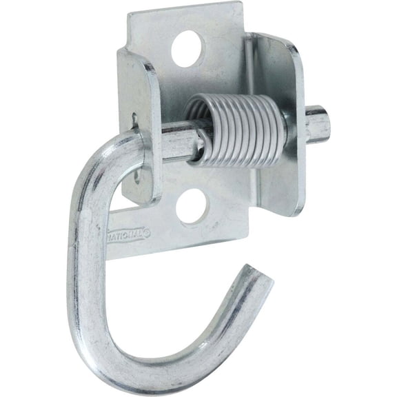 National Hardware Spring Rope Hook Zinc - Zinc Finish - 1 Piece, Gray, Steel