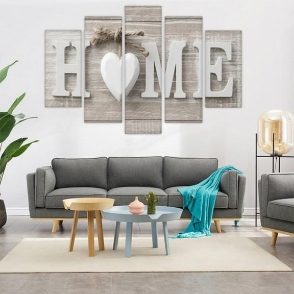 Newway 5 PCS Canvas Art Print Picture Wall Decor HOME Love the Family Inspiration