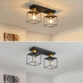 thumbnail image 4 of Semi Flush Mount Ceiling Light with Industrial Style Matte Black, Kitchen Pendent Light with High-Quality Solid Metal, Chandelier Lighting for Dining Room Hallway Entryway Bedroom Living Room, 4 of 7