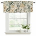 thumbnail image 2 of Sage Green Yellow Botanical Valances for Windows, Spring Summer Vintage Light Filtering Kitchen Curtains, Rod Pocket Window Valance Curtains for Living Room Bedroom, 42" W x 18" L, 2 Panels, 2 of 9