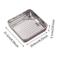 thumbnail image 3 of SIfdSeng Get it Fast Stainless Steel Baking Tray for Oven Oven Rimming Bake Pan with Rack for Cakes Roasting and Casseroles Stainless Steel Square Cake Baking Pans Baking Pan with Rack, 3 of 4