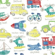Jillson & Roberts Bulk Gift Wrap, Trains, Planes… , 1/2 Ream 417' x 30"