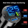 thumbnail image 4 of 4 Ports USB Car Charger Adapter Fast Charge Cigarette Lighter Compatible ForAndroid Phone (PD20W+QC3.0+2 x 2.4A), 4 of 7