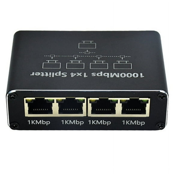 Gigabit Network Splitter 1-To-4 Network Cable Splitter RJ45 Network Port Ethernet Splitter Suitable for PC Laptops