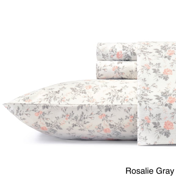 Laura Ashley  4-piece Deep Pocket Flannel Sheet Set