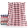 thumbnail image 2 of opvise Kitchen Wipes Sure Here's A Product Title for Listing Plaid Print Thickened Kitchen Towel Set Absorbent Cotton Towels for Dishes Furniture More Red, 2 of 8