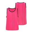 thumbnail image 2 of HCBY Kids Mesh Training Pinnies Scrimmage Vests Team Practice Jerseys Soccer Bibs with Elastic Side Openings, Breathable Lightweight Sports Vest for Boys Girls 5-12 Years, 2 of 5