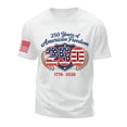 thumbnail image 4 of Leey-World Mens 250 Anniversary Usa Shirt 250th Anniversary USA Shirts for Men American Flag T-Shirt 4th of July Shirt 250 Years Birthday Patriotic Tops(White,S), 4 of 5