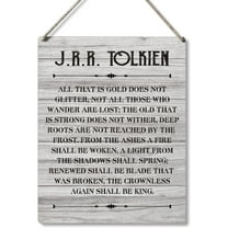 Zomyto Inspirational Signs Gift Farmhouse All That is Gold Does Not Glitter Not All Those Who Wander are Lost Wooden Hanging Sign 10 x 8 Inches