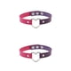 thumbnail image 2 of Guardurnaity Collar colorido Regalo dulce Collares punk Gargantillas de cuero de clavícula Diseño simple Gargantilla de corazón Púrpura + rojo Púrpura + rojo púrpura 2Conjunto, 2 of 6