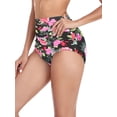 thumbnail image 4 of RELLECIGA Women's High Waisted Ruched Bikini Bottom, 4 of 12