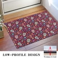thumbnail image 3 of Purple Colorful Skull Flower Pattern Door Rugs,Washable Non Slip Door Mats Indoor,Decorative Door Mats,Entry Mat Indoor for Entrance,Bedroom,Kitchen,Bathroom,16"x24", 3 of 6