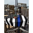thumbnail image 2 of Outdoor Tablecloth with Umbrella Hole Zipper Blue American Flag Round Tablecloth 54" Waterproof Outside Table Cloth Black White Striped US Flag Stars Patio Table Cover Tablecloths for Picnic Party, 2 of 8
