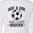 thumbnail image 4 of Inktastic Just a Girl Who Loves Soccer Long Sleeve Youth T-Shirt, 4 of 5