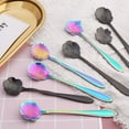 thumbnail image 3 of WASHWEPE 5Pack -plated Flower Shape Stainless Steel Mixing Spoon for Cooking Enthusiasts, 3 of 8