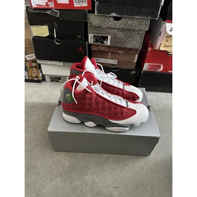 Ni - ke Ni - ke Air Jordan 13 Retro 'Red Flint' Shoes Men's Gym Red / Grey DJ5982-600 SZ 8
