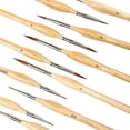 thumbnail image 3 of TopLLC 9 Pcs Miniature Paint Brushes Set, Triangular Grip Handles Micro Detail Paint Brush with Ultra Fine Tip, Professional Fine Detailing & Art Painting Brush for Acrylic Watercolor Oil Model, 3 of 9