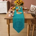 thumbnail image 5 of Table Runners 72 Inches Long, Teal Boho Cotton Linen Kitchen Dining Coffee Table Runner for Party Home Decor, Farmhouse Abstract Geometric Aesthetic Art Tabletop Dresser Scarves Runner 14x72 Inch, 5 of 9