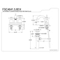 thumbnail image 2 of Kingston Brass FSC4641DX Concord 4 in. Centerset Bathroom Faucet with Pop-Up Drain, Polished Chrome, 2 of 2