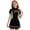 Black, variant on TiaoBug Kids Girls Racer Fancy Dress Checkerboard Sequins Short Sleeve Leotard Dress Dance Party Summer Wear Red 12