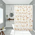 thumbnail image 5 of VOTRUDI No-Hole EVA Shower Curtain Set - Waterproof Multicolor Printed Bathroom Curtain with 8 Hanging Loops, 70x47 Inch for Dorms & Hotels,71x47in, 5 of 6