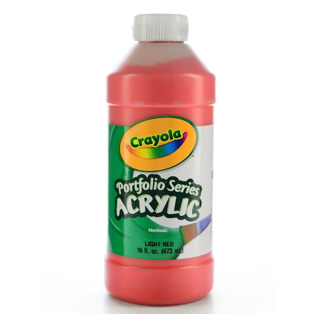 Crayola Portfolio Series Acrylic Paint Light Red, 16 Oz (Pack Of 2