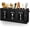 Black, variant on Wood Flatware Organizer, Rustic Utensil & Silverware Holder for Forks, Spoons, Knives, Farmhouse Kitchen Cutlery Caddy Bin Countertop - White