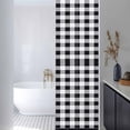 thumbnail image 3 of Vintage Farmhouse Window Privacy Film, Black and White Checkered Static Cling UV Sun Blocking Heat Control Window Tint Day and Night, Non-Adhesive Reusable One Way Windows Privacy Cover 17.7''x78.7'', 3 of 7