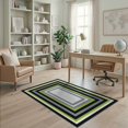 thumbnail image 2 of ODIKA Hallway Geometric Striped Web Grid Interlocking Borders Pile for Playroom, Bedroom, Reading Nook, Pet Friendly & Kids Safe Play, 2 of 7