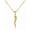 Gold, variant on BOOTOOL Italian Horn Necklace for Men & Women, Gold Tone Cornicello Pendant with 3mm Flat Marina Chain, Classic Charm Jewelry Gift