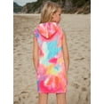 thumbnail image 2 of Mikrdoo Kid Girls Casual Dress Tie-dye Sleeveless Hooded Slim Dress One Piece Beach Sundress Sizes 7-14, 2 of 9