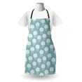 thumbnail image 3 of Rain Apron, Repetitive Hearts Raining Clouds Bicolored Pastel Tone Illustration, Unisex Kitchen Bib with Adjustable Neck for Cooking Gardening, Adult Size, Pale Slate Blue White, by Ambesonne, 3 of 4
