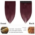 thumbnail image 5 of MY-LADY 10''-24'' 5 Clips in Human Hair Extensions Thick Real Natural Hair Pieces 100% Full Head Remy Hair 16inch #99J Wine red（Thin）, 5 of 8