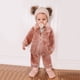 thumbnail image 3 of Gibobby Conjunto deportivo para niños Conjunto de ropa de invierno para niñas y niños, manga larga, color sólido, pantalones, 2 piezas, forro polar(Rojo,2-3 Años), 3 of 5