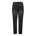 thumbnail image 4 of IYTR Men's Stretch Denim Slim Fit Straight Leg Jeans with Basic Style Dark Washed Color Black XXXL, 4 of 5